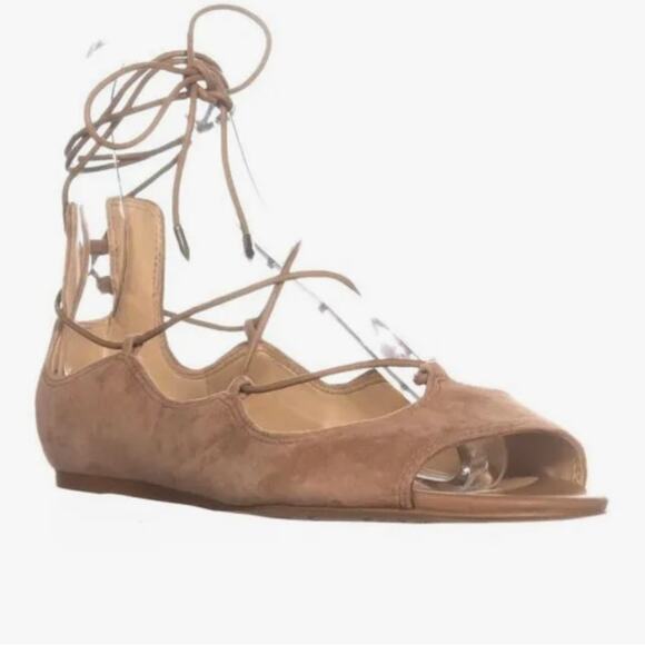 SAM EDELMAN Barbara suede lace up ballet flat sandals
Camel Beige - Picture 1 of 11
